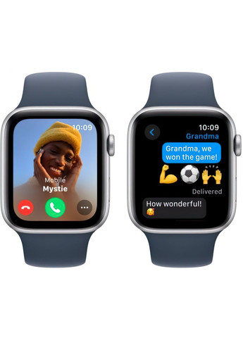 Смартчасы GPS 40mm Silver Aluminium Case with Storm Blue Sport Band M/L (MRE23) Apple Watch SE 2 (316152606)