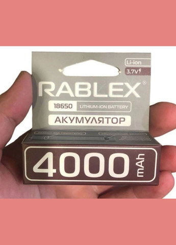 Літій-іонний акумулятор із захистом 4000 mAh 18650 (Li-ion) 3,7 V Original Rablex (313110732)