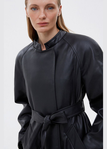 Тренч, цвет черный Estro демисезон (332202062)