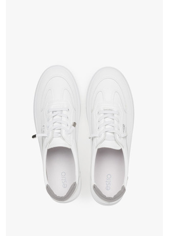Білі кеди низькі, колір білий Estro