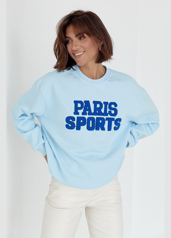 Теплый свитшот на флисе с надписью Paris Sports 5007 Lurex (280910086)