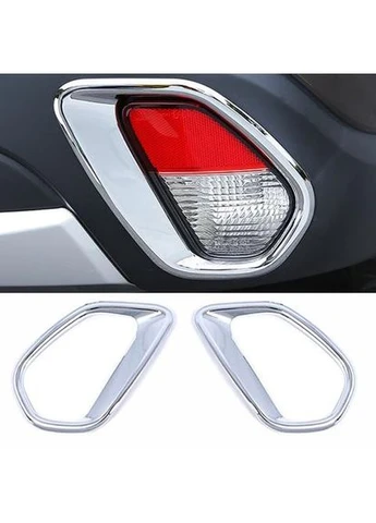 Накладки хром на задние фонари/туманки ПТФ Mitsubishi Outlander 3, 2шт. No Brand (388106711)