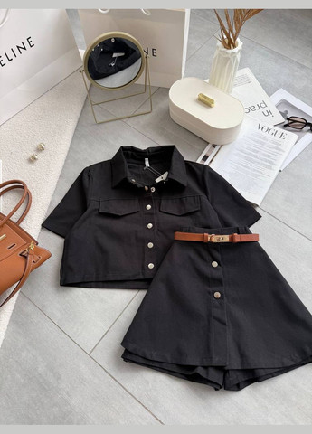 Стильний костюм укорочений піджак та спідниця-шорти Style Point (335418413)