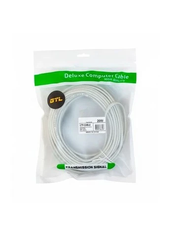 Патч-корд 20 м, UTP, Grey,, Cat.6, CCA, PVC (20U6GY) 000-GTL20U6GY GTL (395337261)