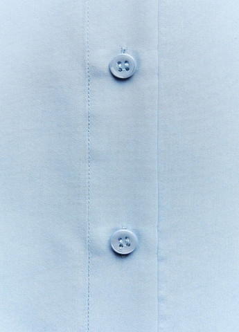 Голубой классическая рубашка однотонная Zara