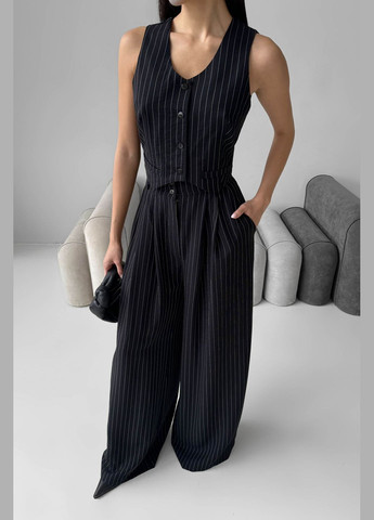 Класичні брюки-палаццо чорного кольору Jadone Fashion (280931224)