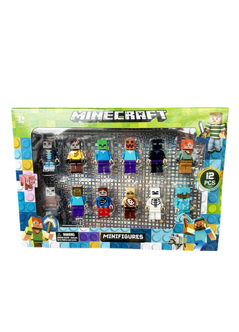 Набор игровых фигурок Minecraft 12 шт. No Brand (292737285)