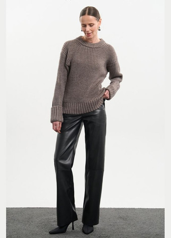 Темно-серый демисезонный свитер с хомутом 2843 Bellise