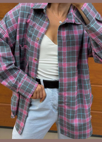 Сорочка у клітинку бавовна Туреччина No Brand (346814680)