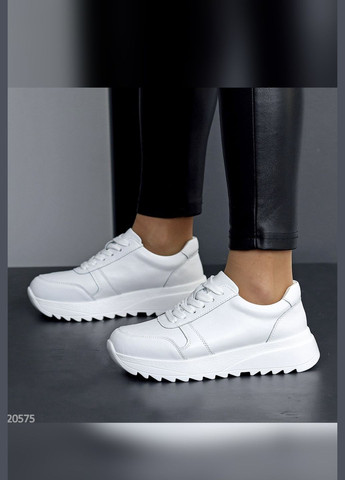 Белые демисезонные удобные кроссовки No Brand