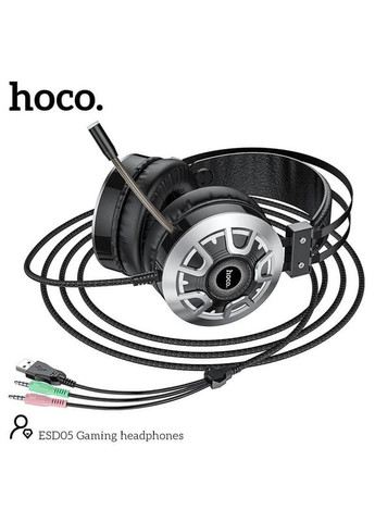 Наушники Gaming LED headphones HiRes ESD05 Hoco (282928301)