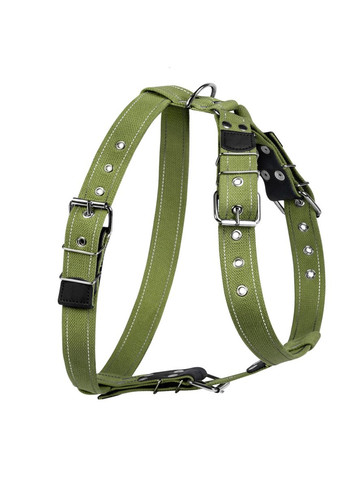 Шлея бавовняна тасьма Брезент для великих собак №1 (ширина 35мм, А:62-86см, В:78-90см) Collar (322642797)