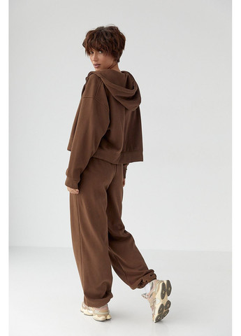 Утеплений спортивний костюм з худими та прямими брюками Lurex (370395911)