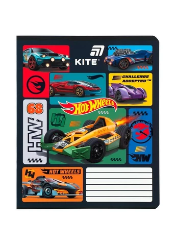 Тетрадь уч. " " 12л.== /HW26-234/ софт тач + УФ лак, Hot Wheels (25/600) Kite (392424853)