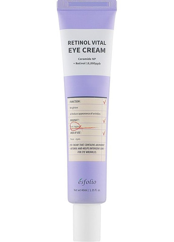 Esfolio Крем для кожи вокруг глаз Retinol Vital Eye Cream 40ml (2-957363) — Крем, Южная Корея (369794414)