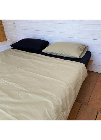 Постельное белье Черный+Хаки ранфорс Евро размер, наволочки 50/70 No Brand (364219690)