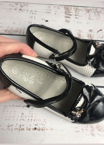 Туфлі дитячі для дівчинки ТОМ.М Чорно-білий (999) Том.М (347236202)