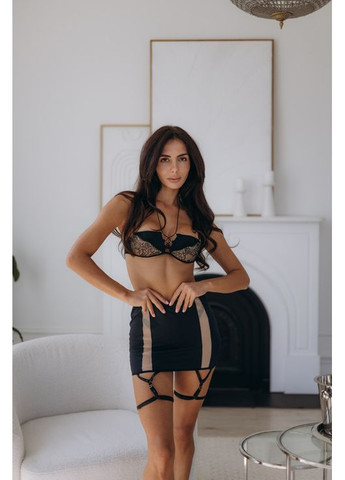 Чорний пояс для панчіх Endorphine