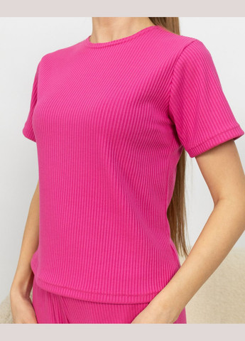 Малинова всесезон піжама жіноча з рубчику футболка і штани малиновий Maybel