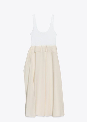 Молочна повсякденний сукня Zara однотонна