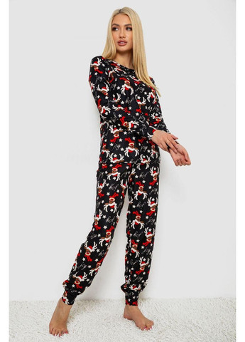 Черная женская пижама с принтом, цвет красный, 238r5658 Ager