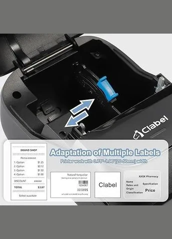 Портативный термопринтер этикеток Clabel Label Printer CT221B Bluetooth-принтер штрих-кодов, Amazon, Германия No Brand (400404843)