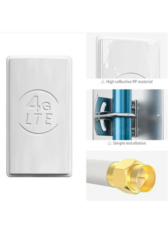 Антенна для модема 3G/4G 2x19.5 дБ до 70 км с кабелем и переходниками под Киевстар, Лайфсел, Водафон MIMO (329425510)