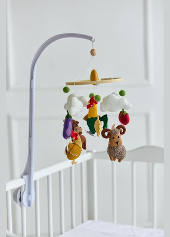Дитячий мобіль на ліжечко для немовлят WoollyFox "Мрія Фермера" No Brand (342757869)