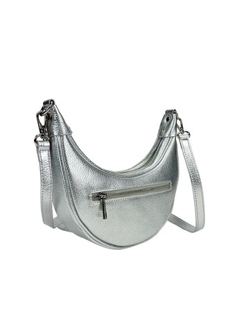 Жіноча срібляста сумка напівкруглої форми Italy F-IT-98103S-S Firenze (292755472)