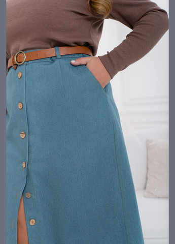Голубая джинсовая однотонная юбка No Brand карандаш
