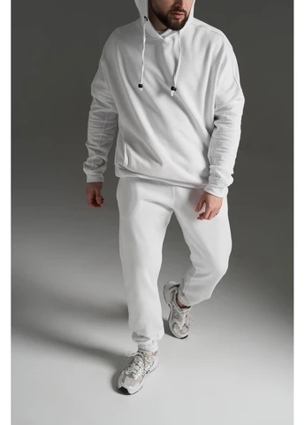 Теплый мужской костюм oversize белый # - (395666500)