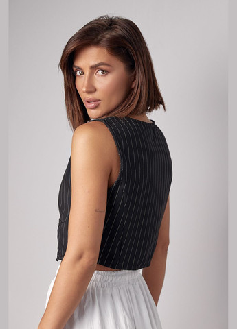 Короткий жіночий жилет у смужку на гудзиках Lurex (297682535)