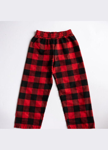 Біла піжама новорічна з написом alwairkids (штани клітинка + лонгслів) Qoopixie