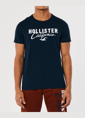 Темно-синя футболка hc9615 Hollister