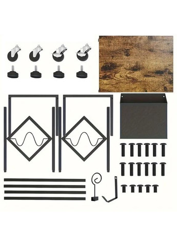 Стелаж стіл для вінілового програвача з підставкою органайзер для вінілових платівок і навушників SS-200-1 No Brand (366304325)