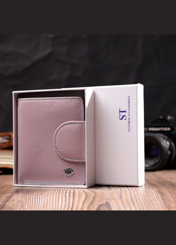 Женский кошелек из натуральной кожи с монетницей снаружи 19456 Бежевый st leather (306881740)