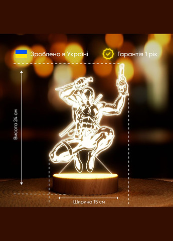 Світильник-нічник від USB "Дедпул" Lampic (308250563)