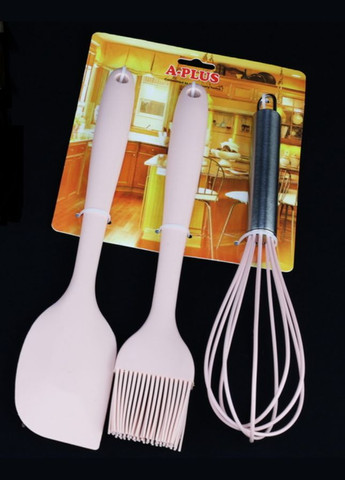 Силиконовый набор для кухни 3 предмета 1903R розовый А-Плюс (308854862)
