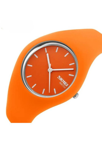 Женские часы 9068OG Orange | Наручные кварцевые часы с оранжевым ремешком, стильный аксессуар для женщин Skmei (358651065)