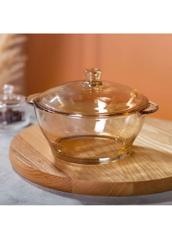 Супниця із кришкою скляна Ø 15.5 см бульйонниця 1 л для гарячих страв HP-YH-5 (A-033608) Yiwu (361242490)