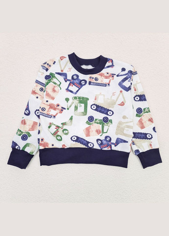 Комбинированная всесезон пижама dexter`s для сна футер construction machines темно-синий;молочный dexter's