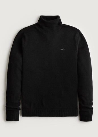 Черный демисезонный свитер мужской - свитер hc9497m Hollister