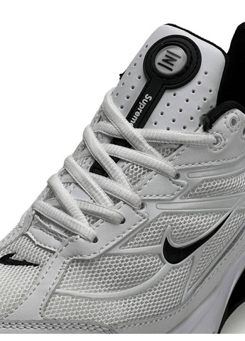 Белые демисезонные кроссовки мужские nike x No Brand Supreme Shox Ride 2 SP White Black