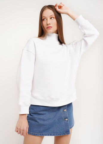 Белый свитшот Daria Karpiuk однотонный (312524365)