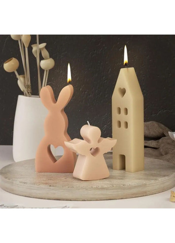 Силиконовая форма для изготовления свечей, мыла и саше "Домик с сердечком" Большая Aroma (316649351)