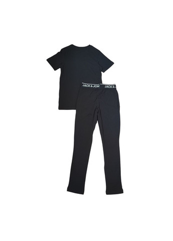 Чорна всесезон дитяча піжама для хлопчика jack&jones 128 см чорний (250313012) футболка + штани Jack & Jones