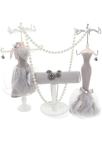 Підставка для прикрас "Сіра сукня" 17.5х12.5х40.5см, підвіска Bona (372175372)