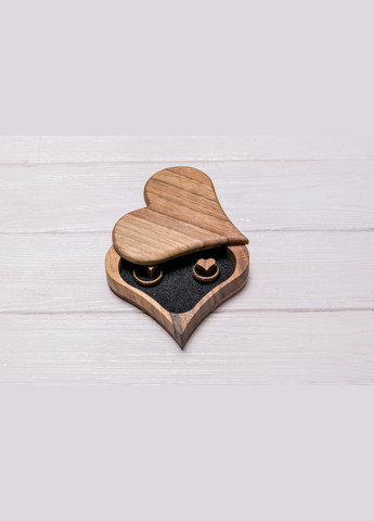 Шкатулка для колец «Сердце» Коробочка для новобрачных EcoWalnut (295266080)