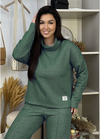 Жіночий трикотажний костюм oversize з люрексом і прямими брюками INNOE Костюм (373215592)