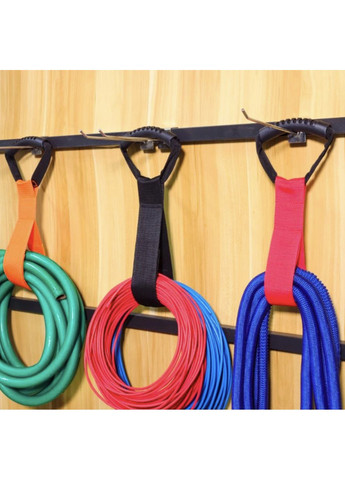 Липучка-лента с ручкой для кабеля троса и шланга органайзер 730 мм 1 шт Черная Lencent (354821984)